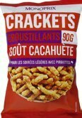 Monoprix Crackets croustillants goût cacahuète offre