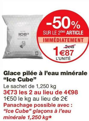 Monoprix Glace pilée à l’eau minérale offre