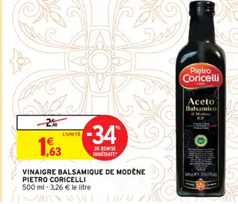 Intermarché Vinaigre Balsamique De Modène Pietro Coricelli offre