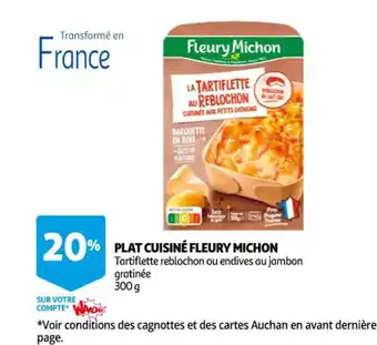 Auchan Plat Cuisiné Fluery Michon offre