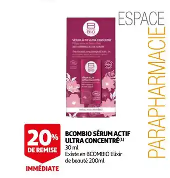 Auchan Bcombio Sérmun Actif Ultra Concentre offre