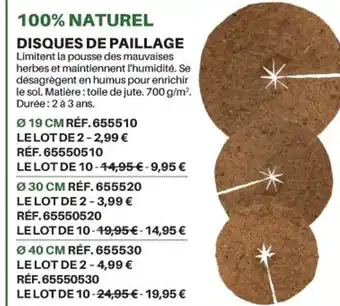 Shopix Disques De Paillage offre