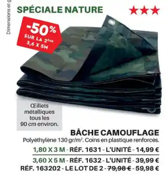 Shopix Bâche Camouflage offre