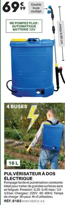 Shopix Pul Vérisateur A Dos Electrique offre