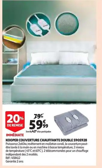 Kooper couverture chauffante double 5905928