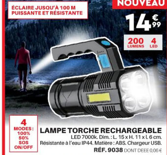 Shopix Lampe Torche Rechargeable offre