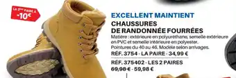 Shopix Chaussures de Randonnée Fourrées offre