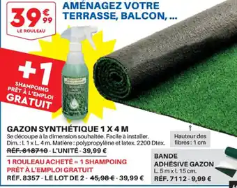Gazon Synthétique 1x4 M
