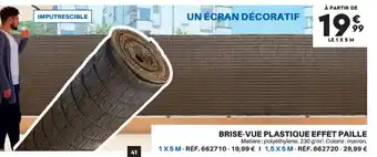 Shopix Brise-Vue Plastique Effet Paille offre