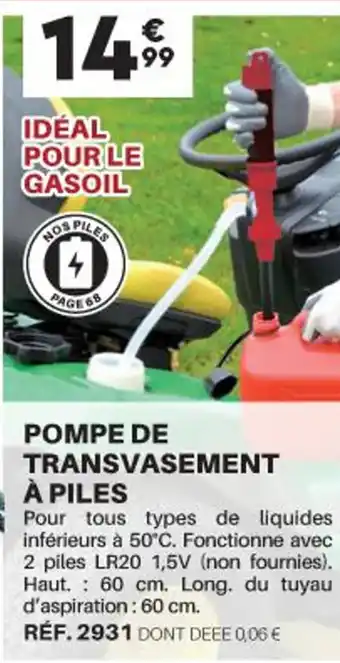 Shopix Pompe de Transvasement a Piles offre