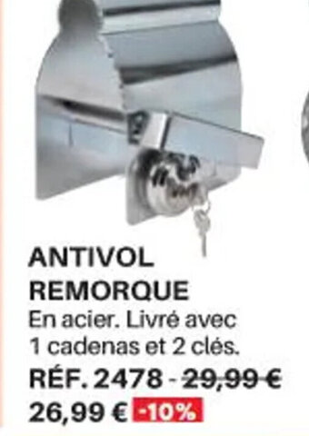 Shopix Antivol Remorque offre