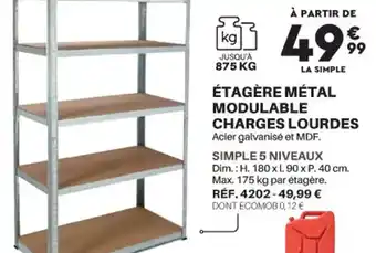 Étagère Métal Modulable Charges Lourdes
