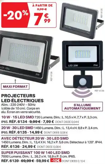 Shopix Projecteurs LED Électriques offre