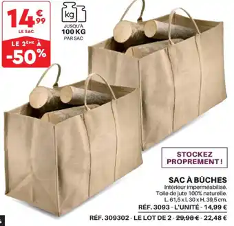 Shopix Sac à Bûches offre