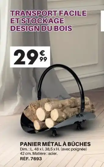 Shopix Panier Métal á Bûches offre