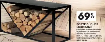 Porte-Bûches Luxe Banc