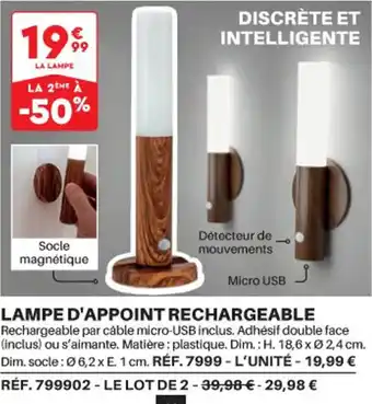 Shopix Lampe D'Appoint Rechargeable offre