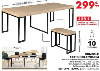 Shopix Console Extensible 235 CM offre