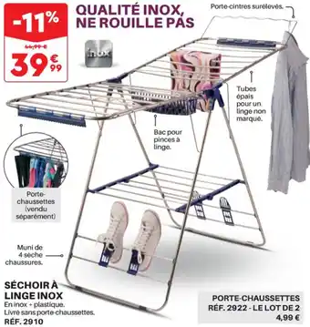 Shopix Séchoir à Linge Inox offre