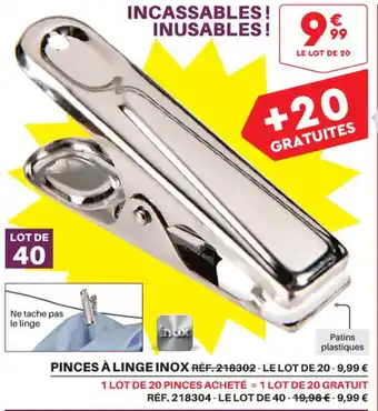 Shopix Pinces à Linge Inox offre