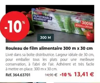 Rouleau de Film Alimentaire 300m x30cm