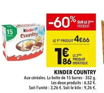 Supeco Kinder country offre