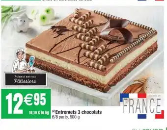Cora x Carrefour Entremets 3 chocolats offre
