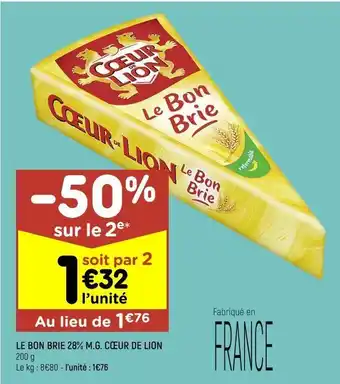 Leader Price Brie coeur de lion offre