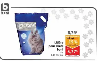 Litière pour chats boni