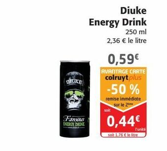 Colruyt Diuke energy drink offre