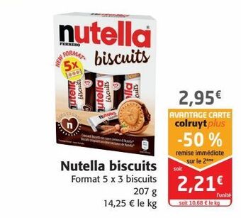Colruyt Nutella biscuits offre