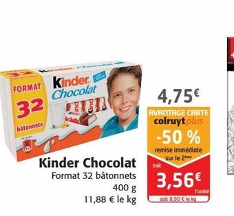 Colruyt Kinder chocolat offre