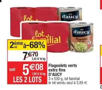 Cora x Carrefour Flageolets verts extra fins D'Aucy offre