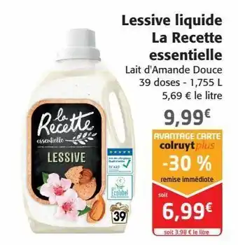 Colruyt Lessive liquide la raclette essentielle offre