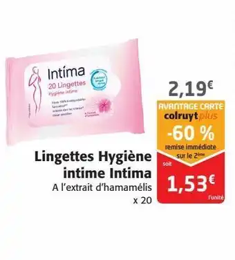 Lingettes hygiĂšne intime intima
