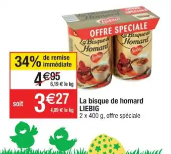 Cora x Carrefour La bisque de homard Liebig offre