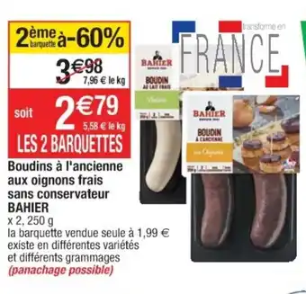 Cora x Carrefour Boudin à l'ancienne aux oignons frais offre