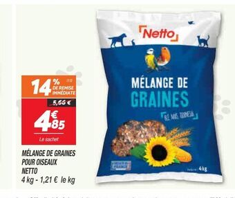 Melange de graines pour oiseaux netto