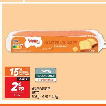 Netto Quatre quarts netto offre