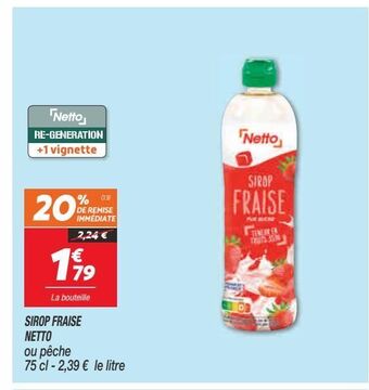 Netto Sirop fraise netto offre