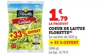 Super U Coeur de Laitue Florette offre