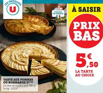 Super U Tarte aux Pommes ou Normande U offre