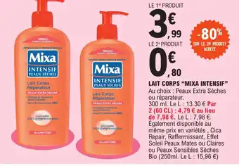 E.Leclerc Lait Corps Mixa Intense offre