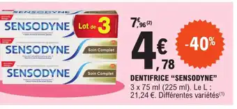 E.Leclerc Dentifrice Sensodyne offre