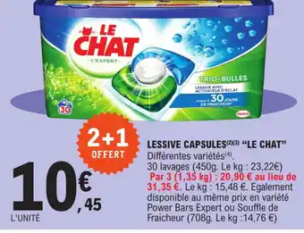 E.Leclerc Lessive Capsules Le Chat offre
