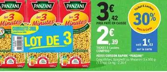E.Leclerc Pâtes Cuisson Rapide Panzani offre