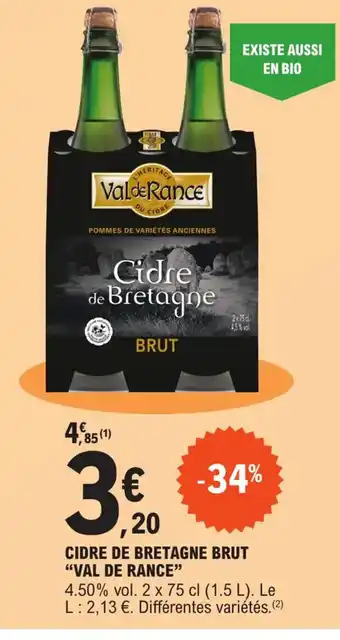 E.Leclerc Cidre de Bretagne Brut Val de Rance offre