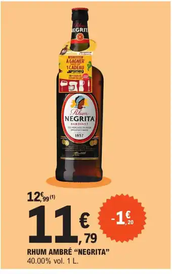 E.Leclerc Rhum Ambré Negrita offre