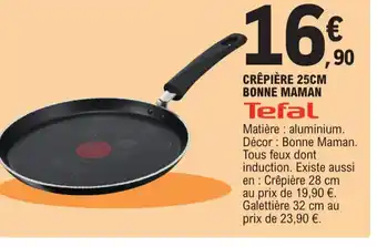 E.Leclerc Crêpière 25CM Bpnne Maman offre