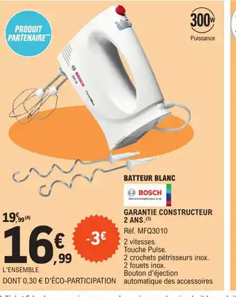 E.Leclerc Batteur Blanc offre